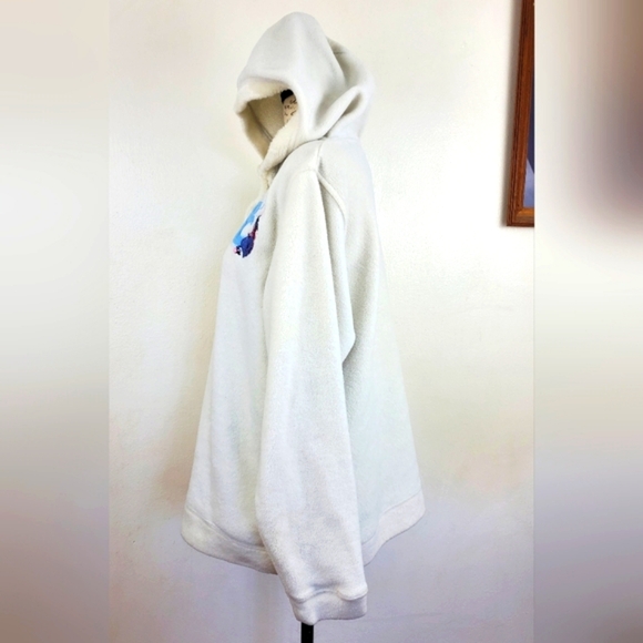 Disney Eeyore Hoodie Women's Large White Pullover Fleece Sweatshirt Cozy - Picture 2 of 13